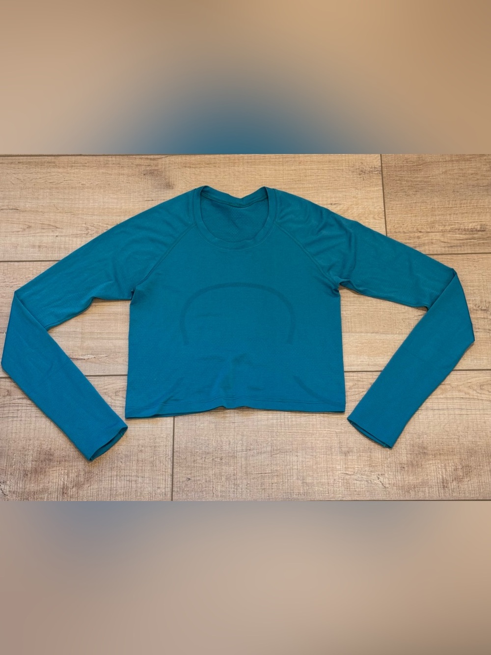 Lululemon Swiftly Tech Cropped Long Sleeve Teal / Green Size 6